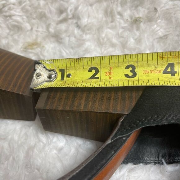 Lucky Brand OONA leather suede Black pump open toe adjustable side buckl… - Picture 10 of 12